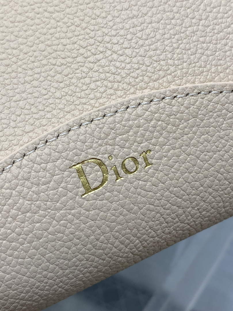 Small Dior Médaillon Bucket Bag - Apricot Grained Calfskin M1531 - Default Title - View 4