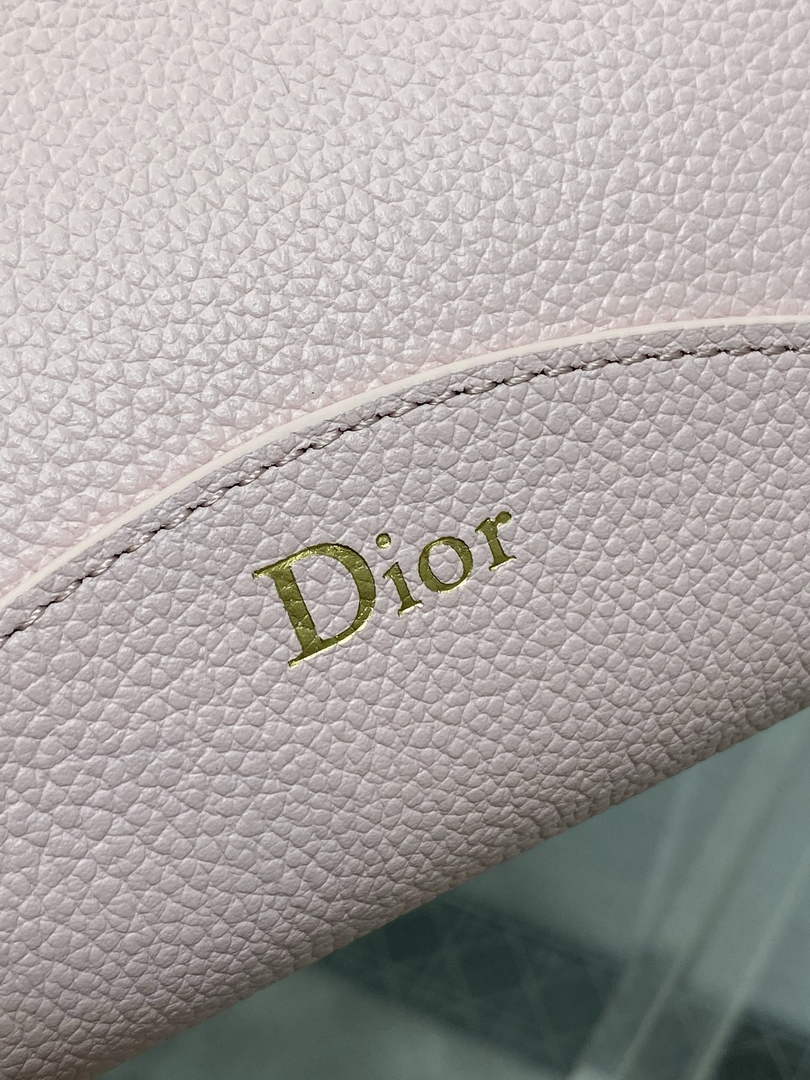Small Dior Médaillon Bucket Bag - Pink Grained Calfskin M1531 - Default Title - View 4