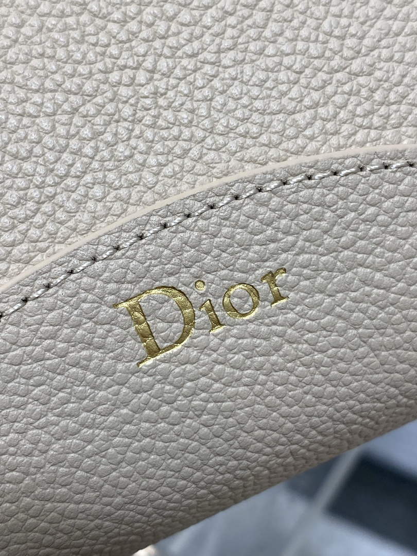 Small Dior Médaillon Bucket Bag - Beige Grained Calfskin M1531 - Default Title - View 4