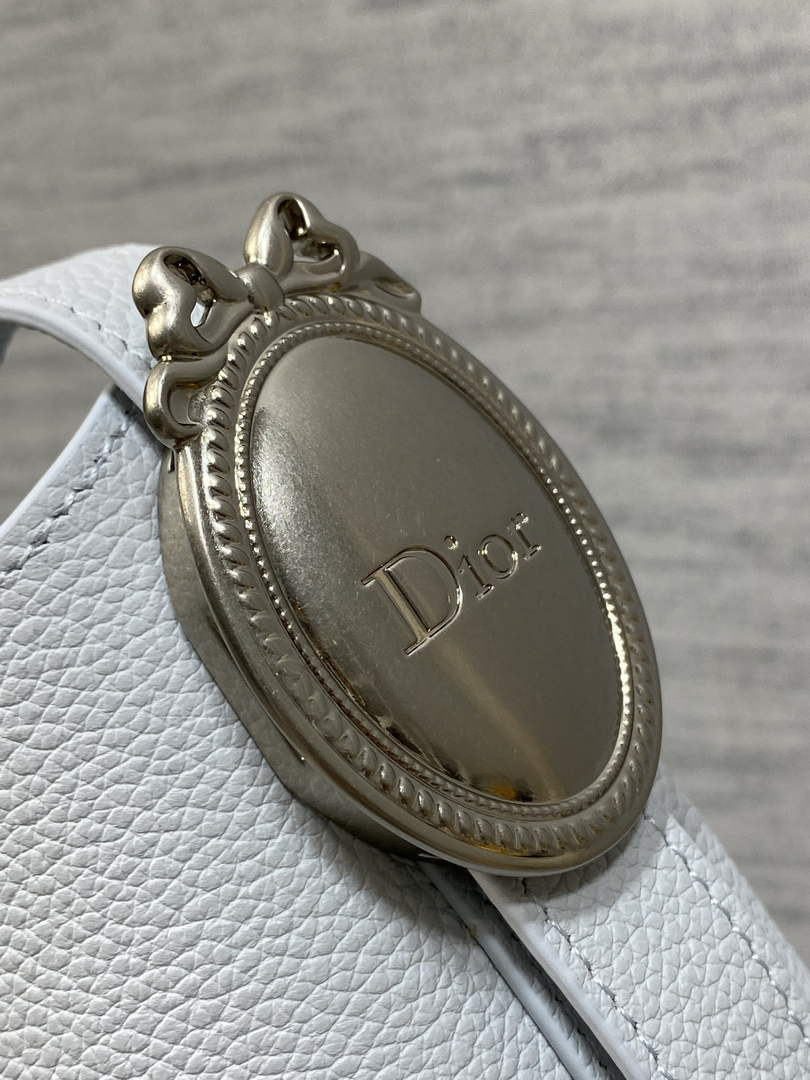 Small Dior Médaillon Bucket Bag - Blue Grained Calfskin M1531 - Default Title - View 5