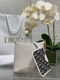 Small Dior Médaillon Bucket Bag - White Grained Calfskin M1531 - Default Title - View 1
