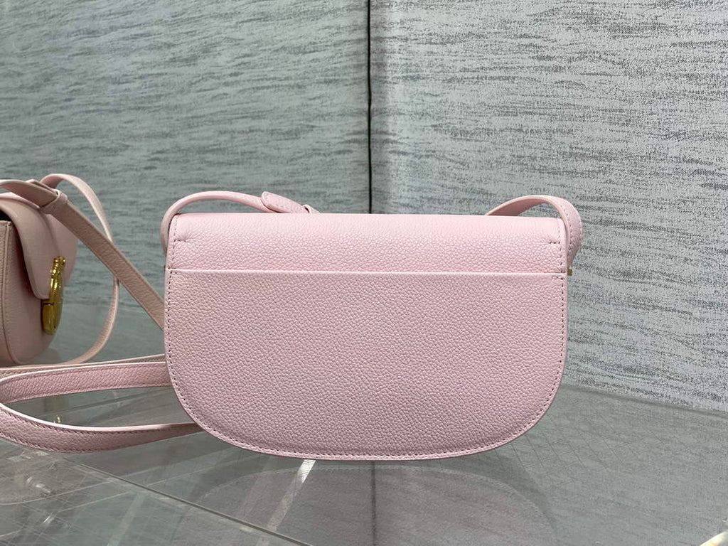 Small Dior Médaillon Flap Bag – Pink Grained Calfskin M3919