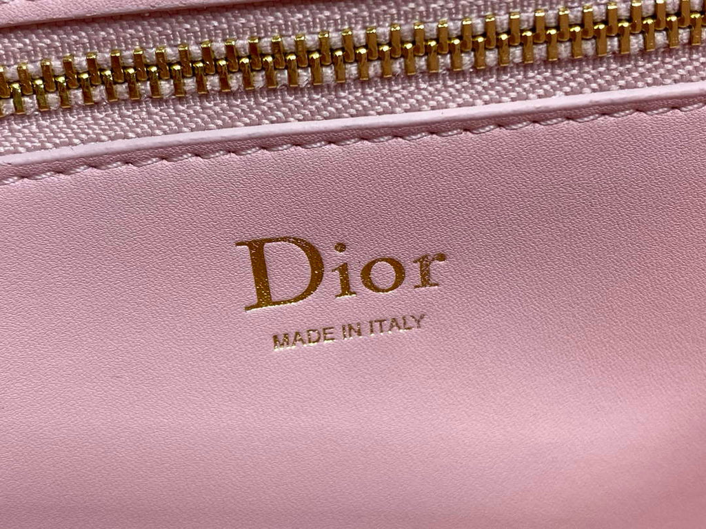 Small Dior Médaillon Flap Bag – Pink Grained Calfskin M3919