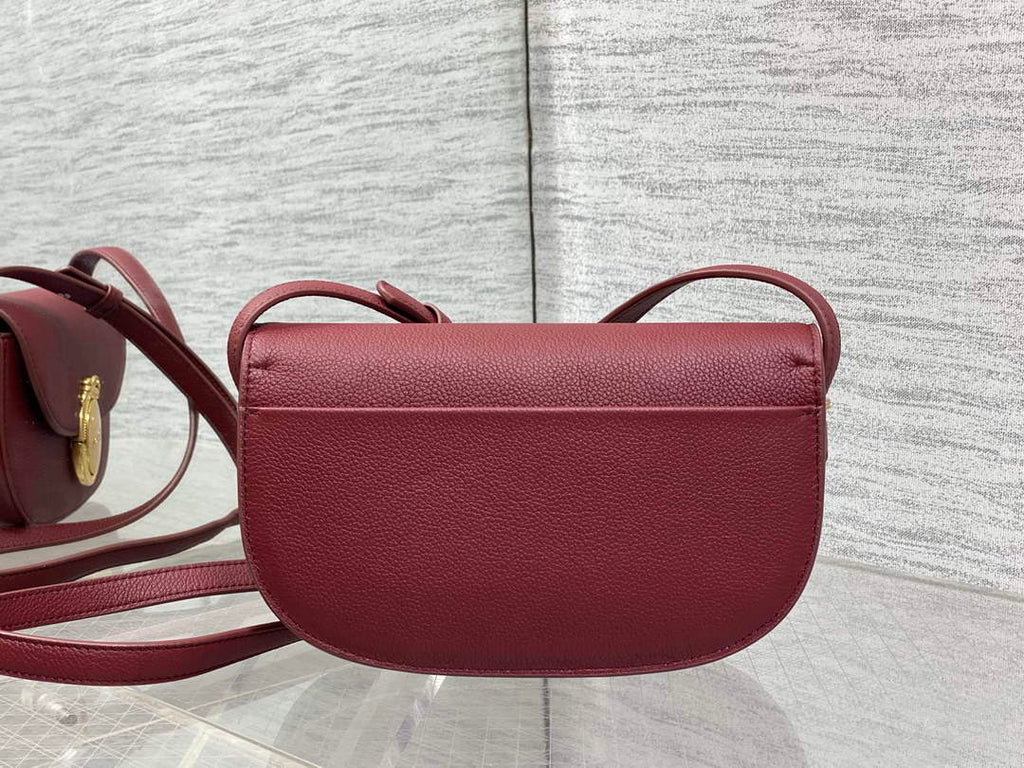 Small Dior Médaillon Flap Bag – Red Grained Calfskin M3919