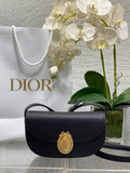 Small Dior Médaillon Flap Bag – Black Grained Calfskin M3919