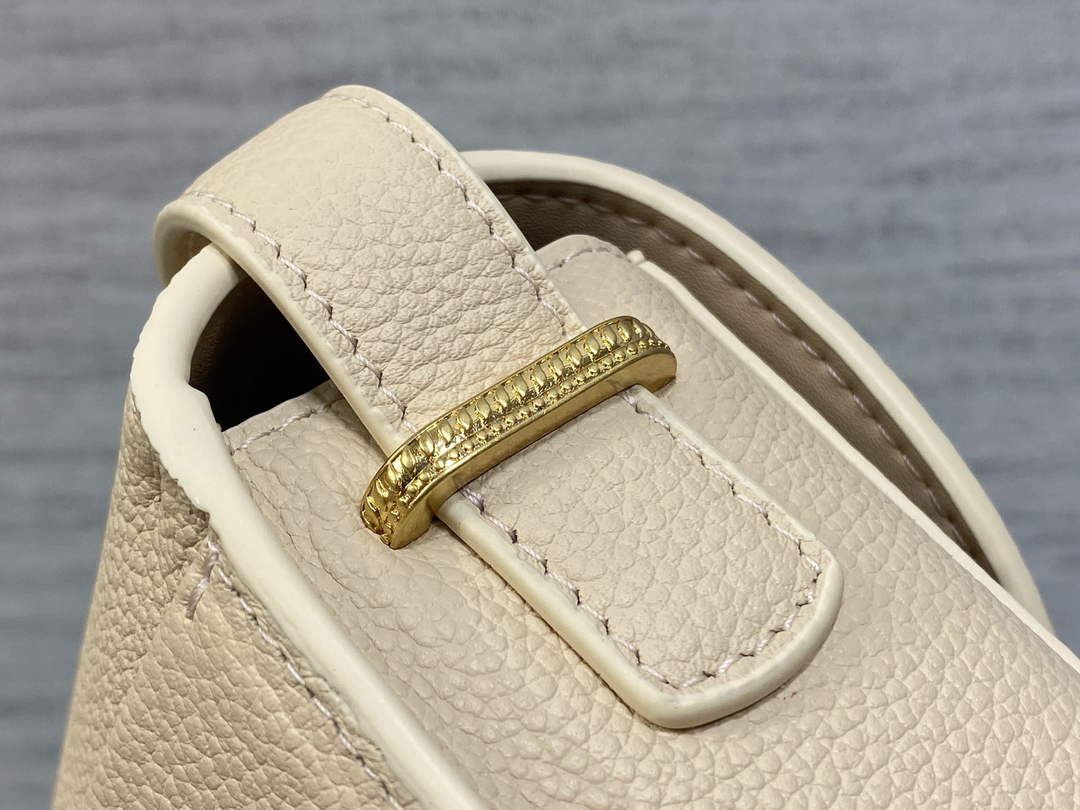 Medium Dior Médaillon Flap Bag - Apricot Grained Calfskin M3920