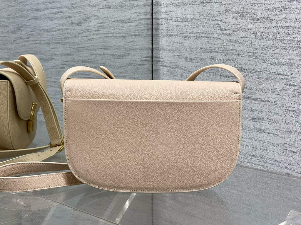 Medium Dior Médaillon Flap Bag - Apricot Grained Calfskin M3920