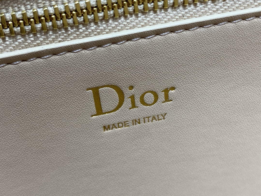 Medium Dior Médaillon Flap Bag - Apricot Grained Calfskin M3920