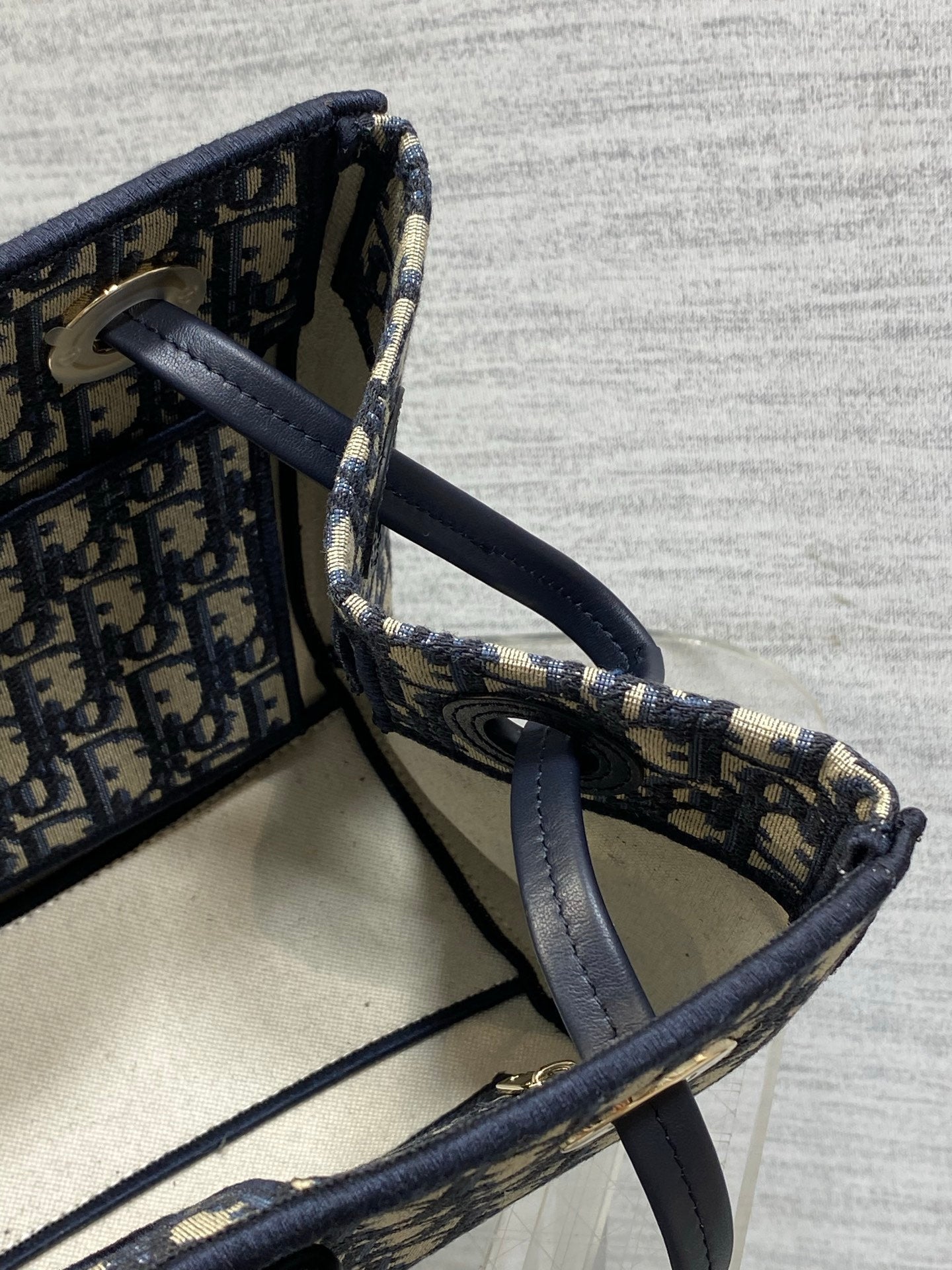 Small Dior Promenade Shopping Bag - M1410 -Blue Dior Oblique Jacquard - Default Title - View 4