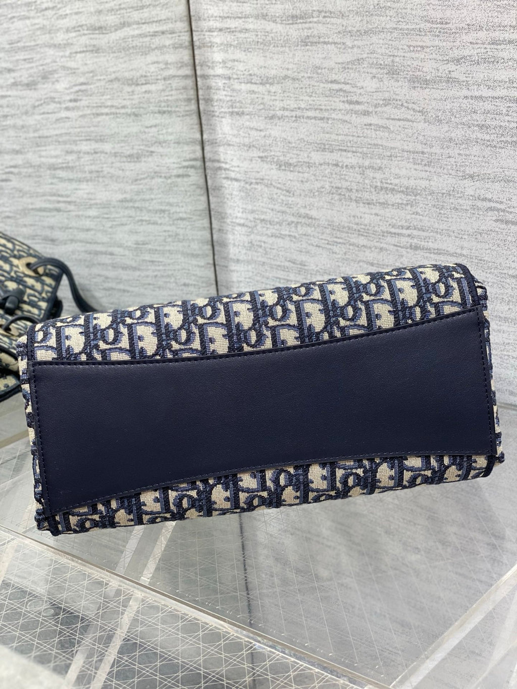 Small Dior Promenade Shopping Bag - M1410 -Blue Dior Oblique Jacquard - Default Title - View 8