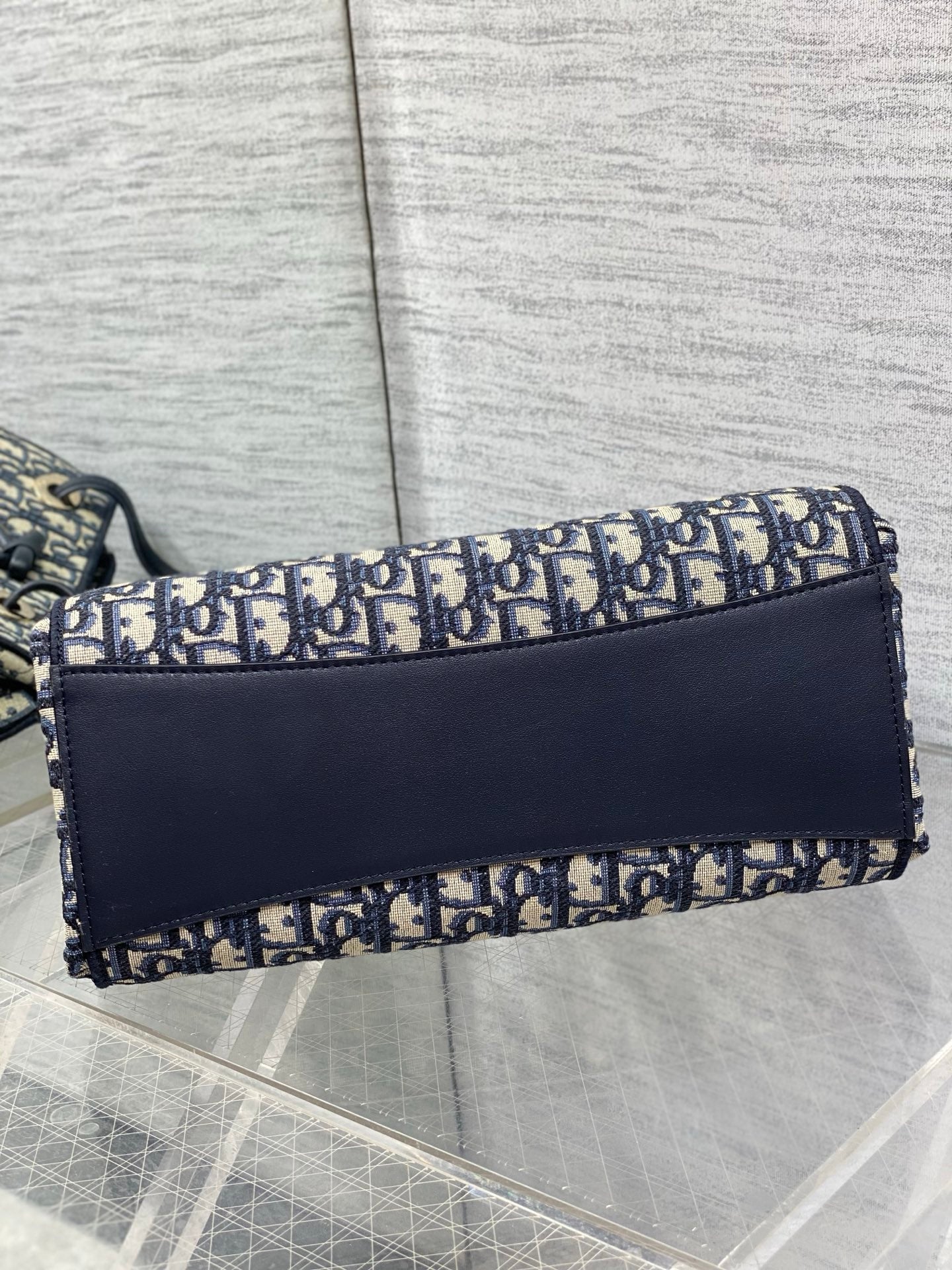 Small Dior Promenade Shopping Bag - M1410 -Blue Dior Oblique Jacquard - Default Title - View 8