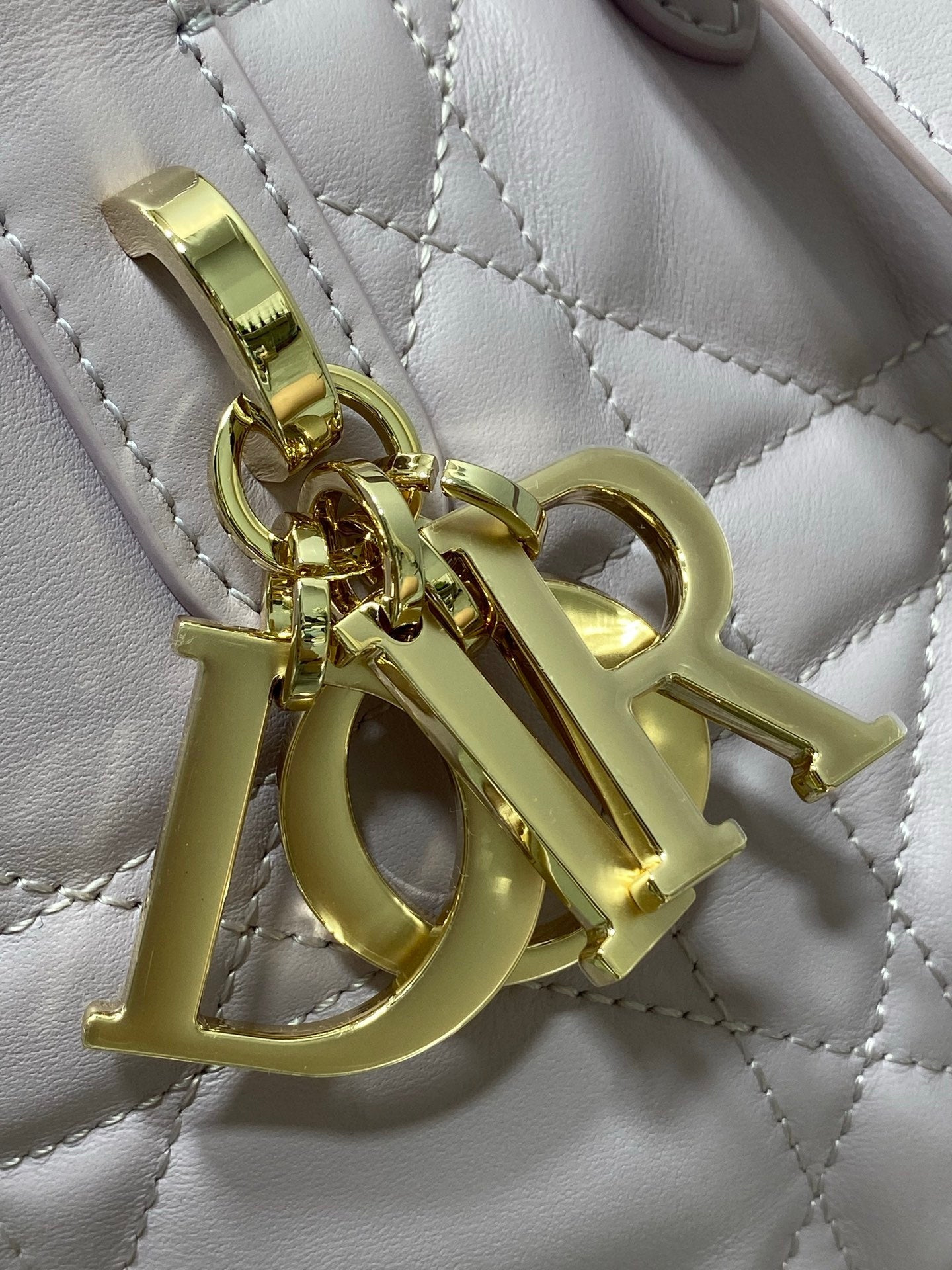 Small Dior Toujours Vertical Tote Bag - Purple Macrocannage Calfskin - M2835 - Default Title - View 4