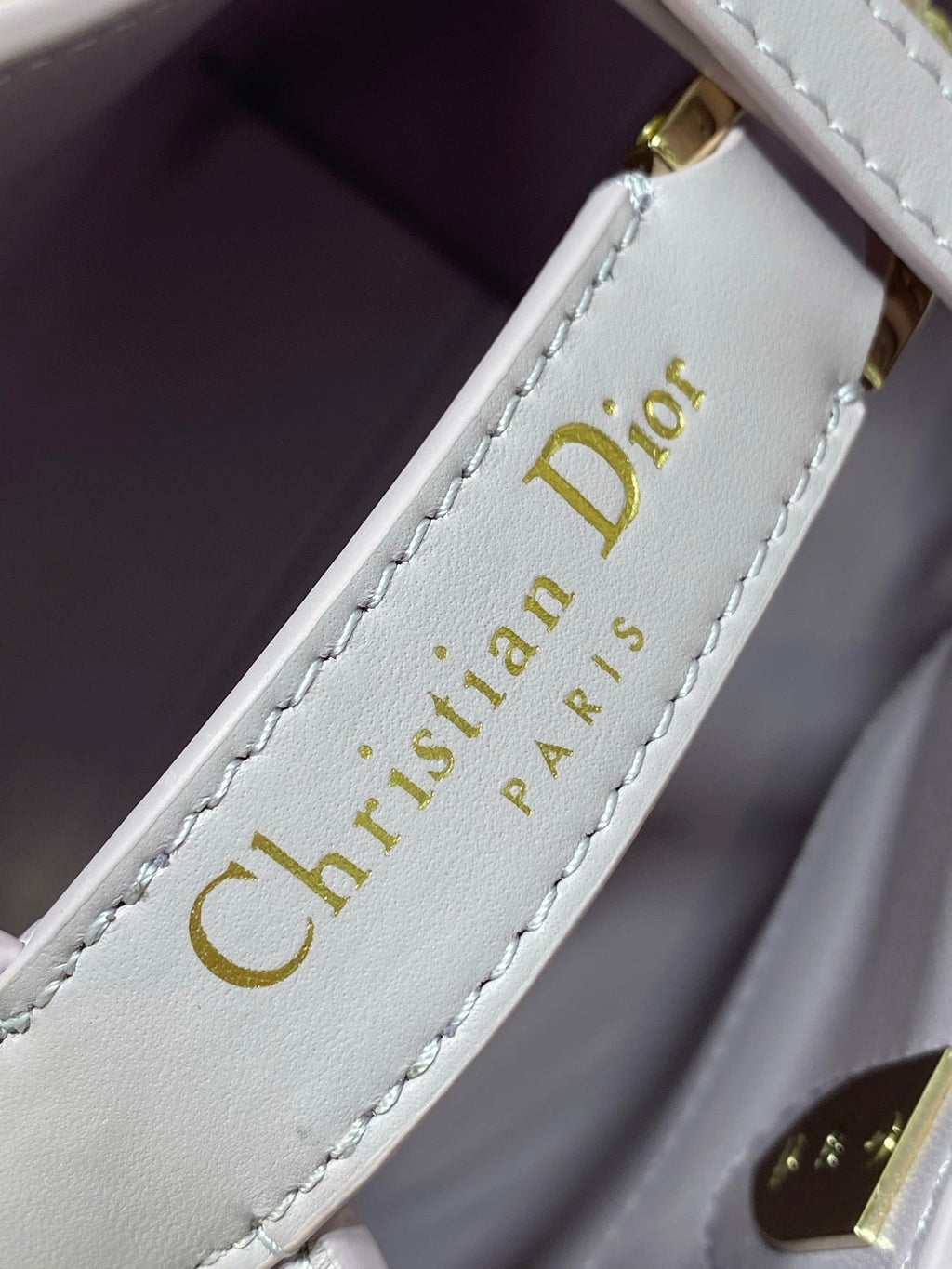 Small Dior Toujours Vertical Tote Bag - Purple Macrocannage Calfskin - M2835 - Default Title - View 5