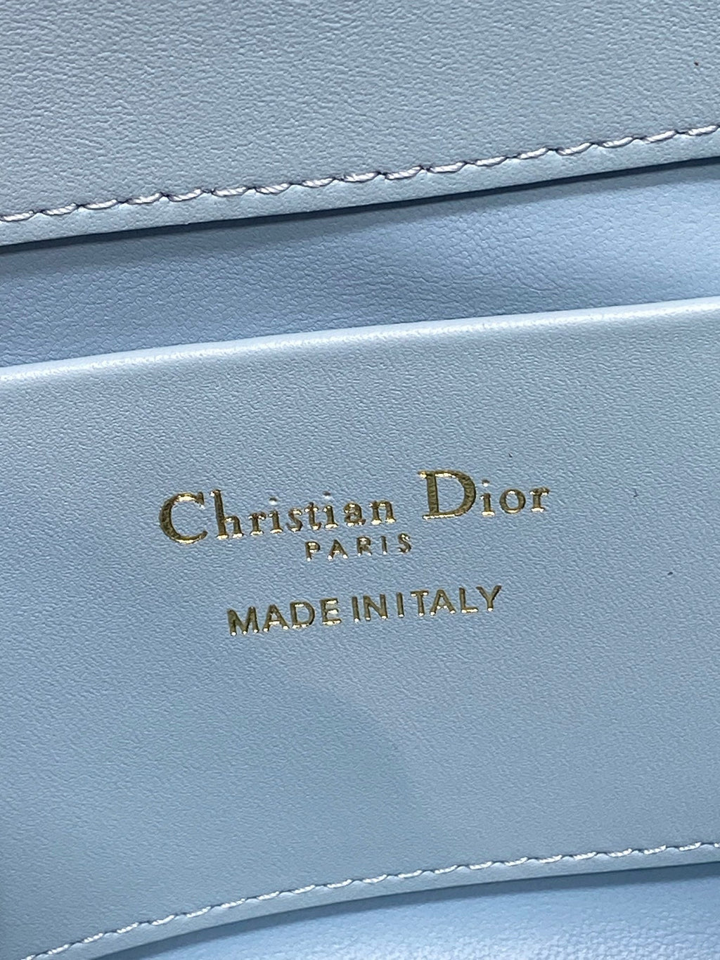 Small Dior Toujours Vertical Tote Bag – Sky Blue Macrocannage Calfskin – M2835 - Default Title - View 10