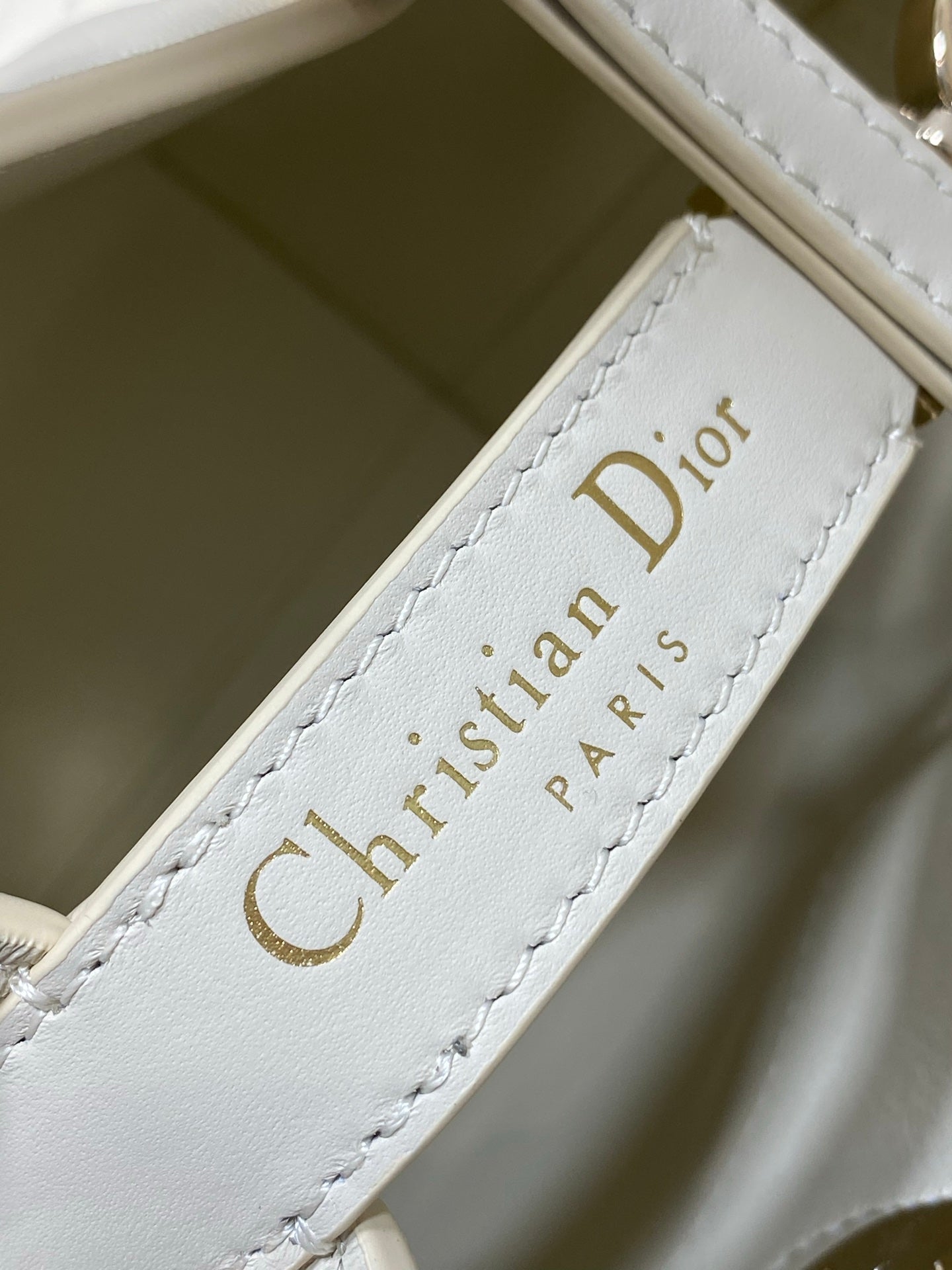 Beige Macrocannage Calfskin Small Dior Toujours Vertical Tote Bag – M2835 - Default Title - View 5