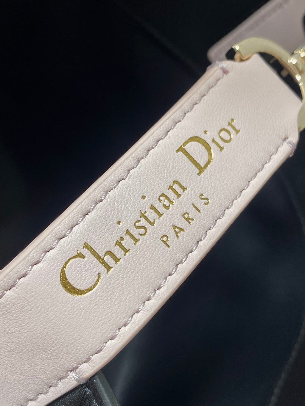 Small Dior Toujours Vertical Tote Bag - Black Pink Macrocannage Calfskin – M2835 - Default Title - View 7