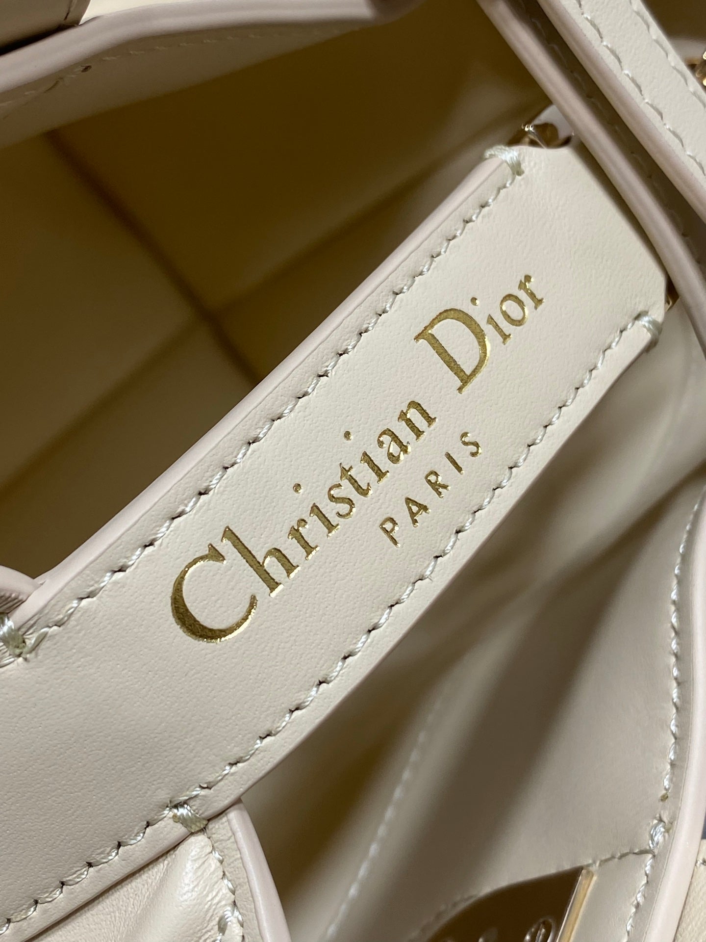 Macrocannage Calfskin Small Dior Toujours Vertical Tote – M2835 – Apricot - Default Title - View 6