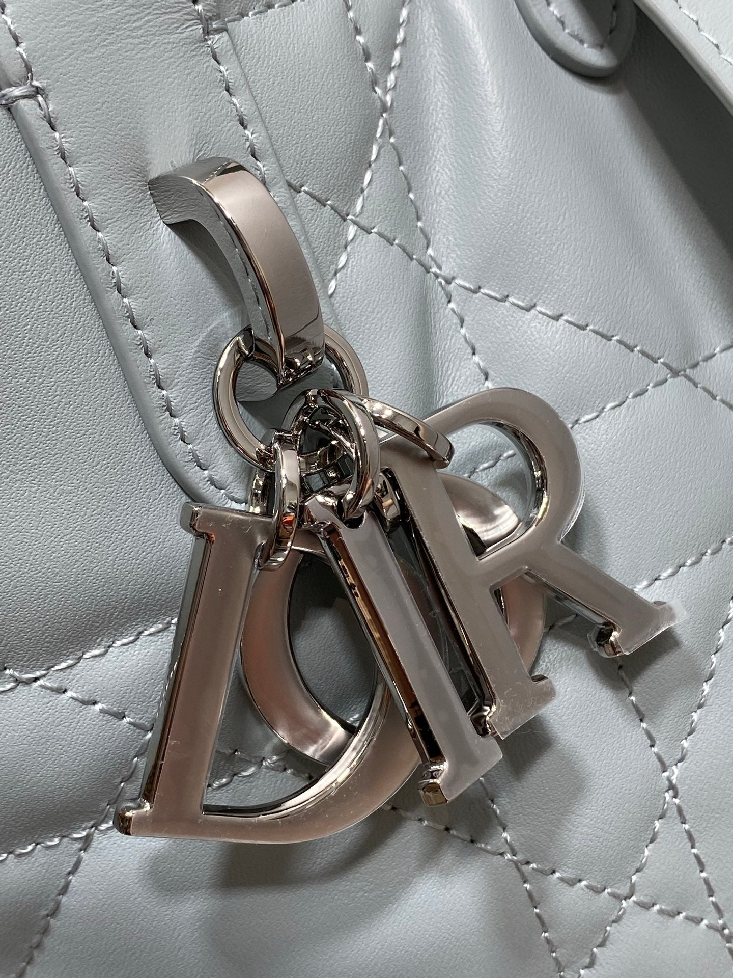 Dior Toujours – Small – Vertical Tote – Macrocannage Calfskin – Blue – M2835 - Default Title - View 4