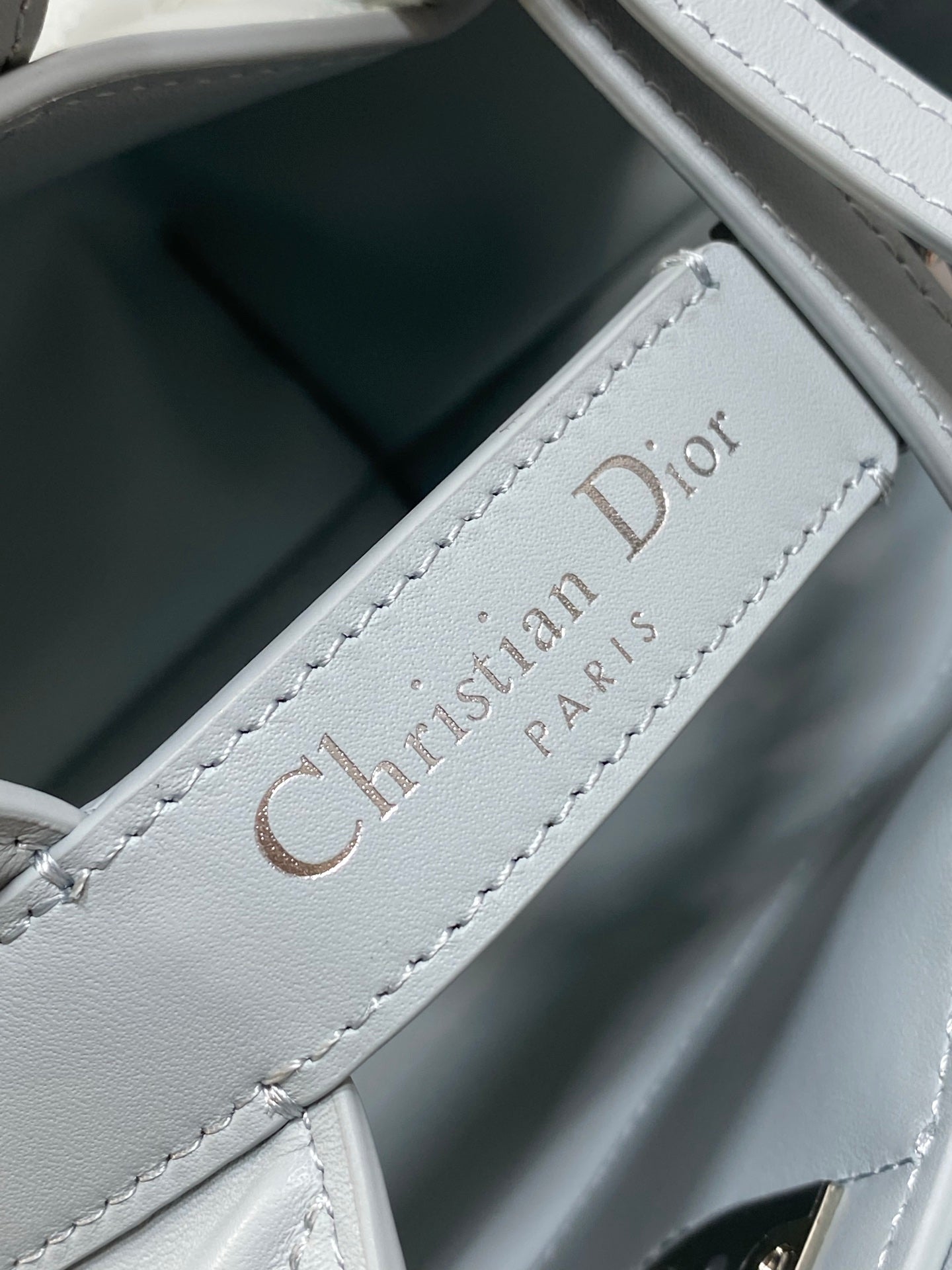 Dior Toujours – Small – Vertical Tote – Macrocannage Calfskin – Blue – M2835 - Default Title - View 6