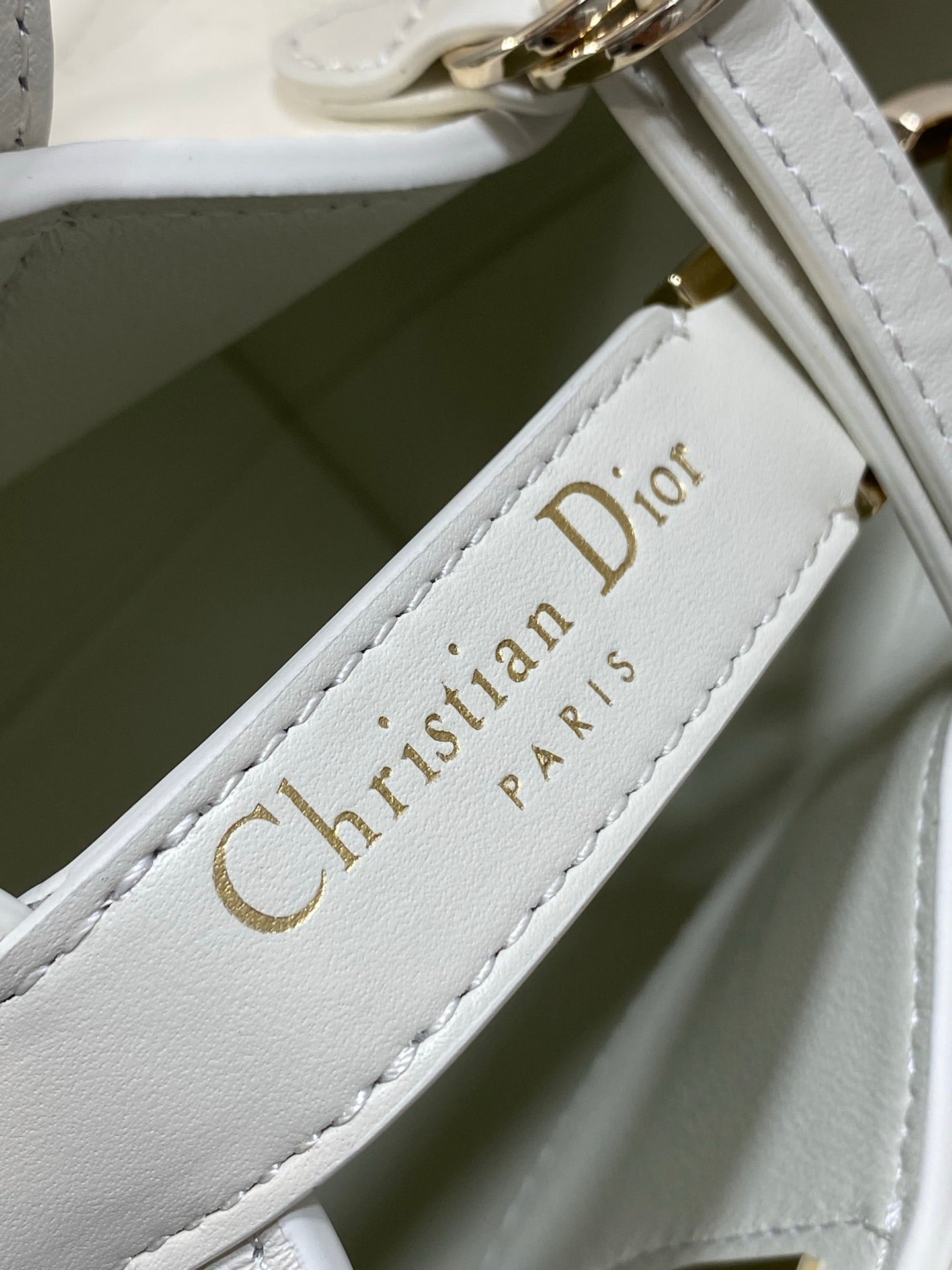 Small Dior Toujours Vertical Tote Bag – Latte Flat Macrocannage Calfskin – M2835 - Default Title - View 5