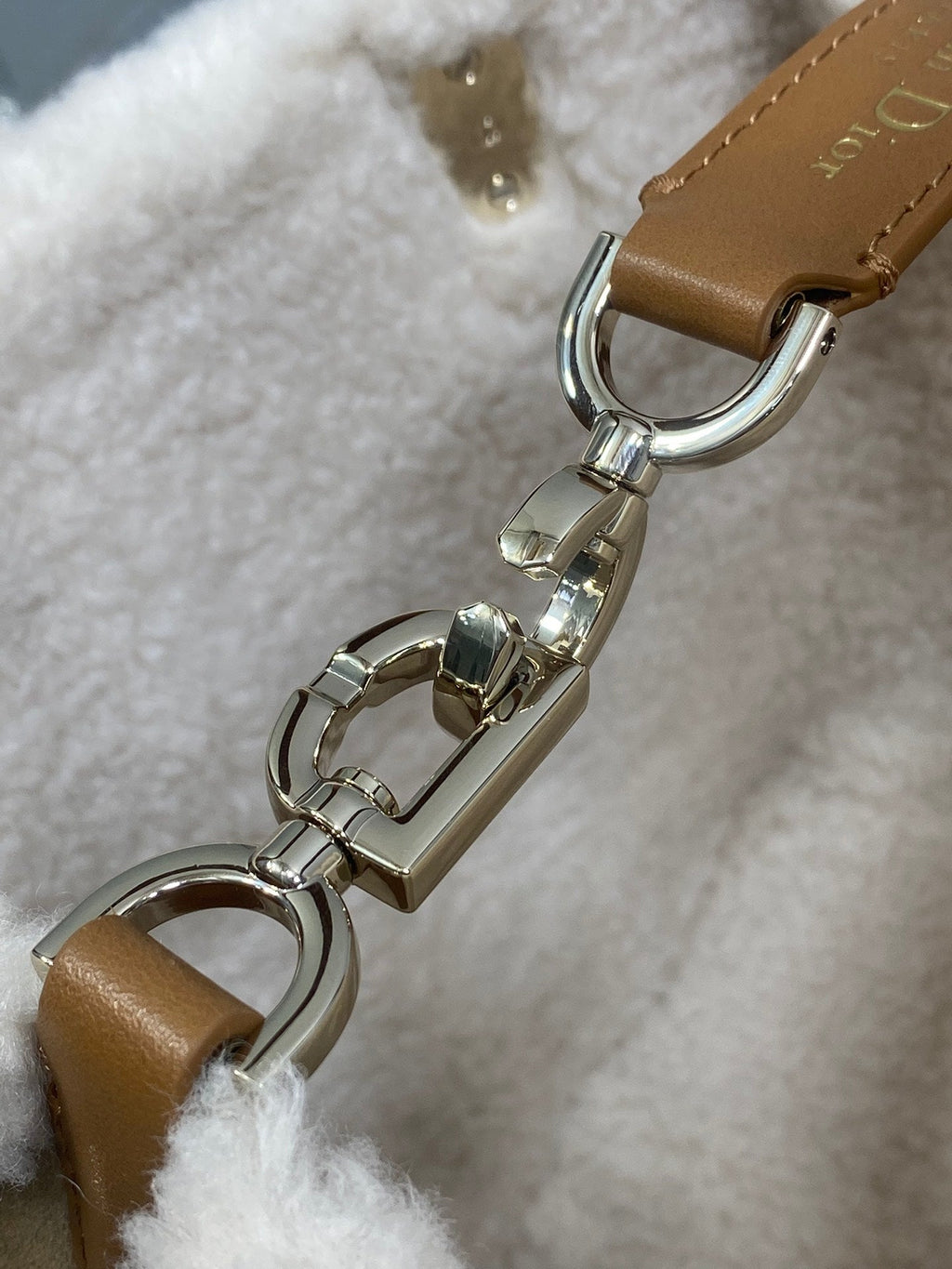 Small Dior Toujours Vertical Tote Bag – Beige Suede & Wool – M2835 - Default Title - View 5