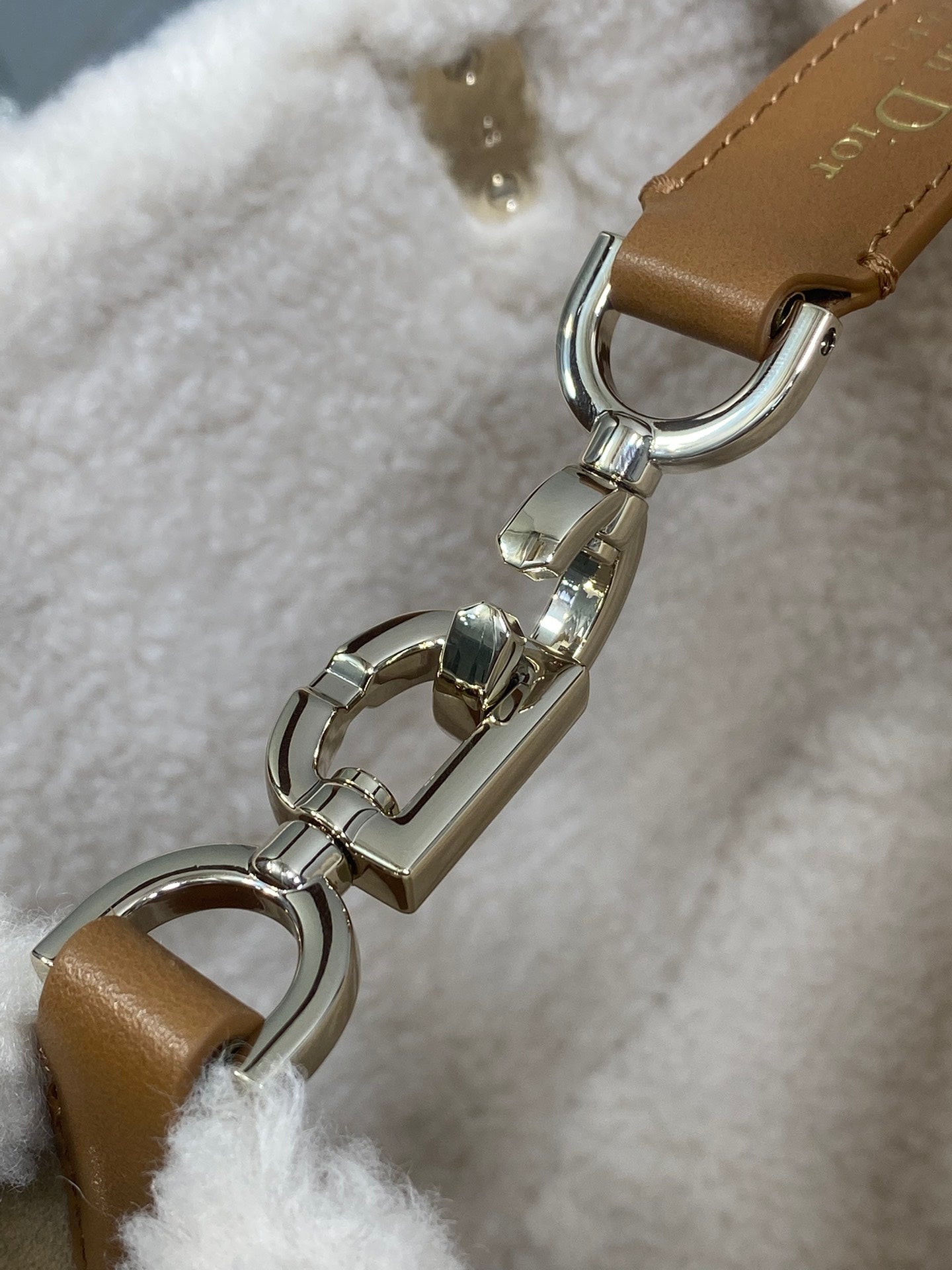 Small Dior Toujours Vertical Tote Bag – Beige Suede & Wool – M2835 - Default Title - View 5