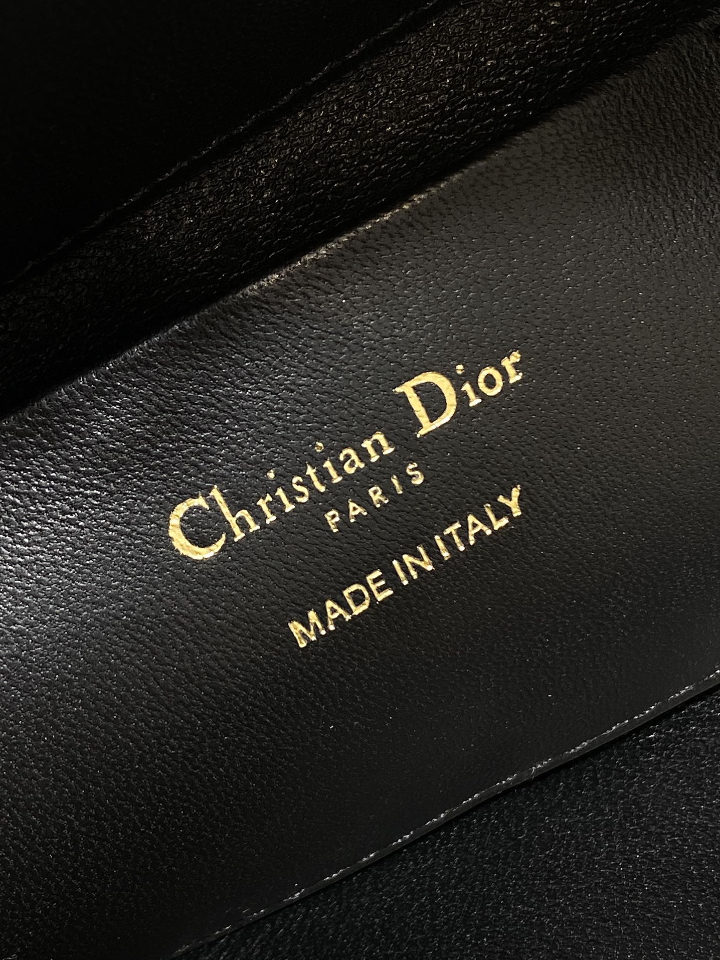 Small Dior Toujours Vertical Tote Bag -M2835 - Black Macrocannage Crinkled Calfskin - Default Title - View 10