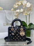 Small Lady Dior Bag Black Calfskin M0531 - Default Title - View 1