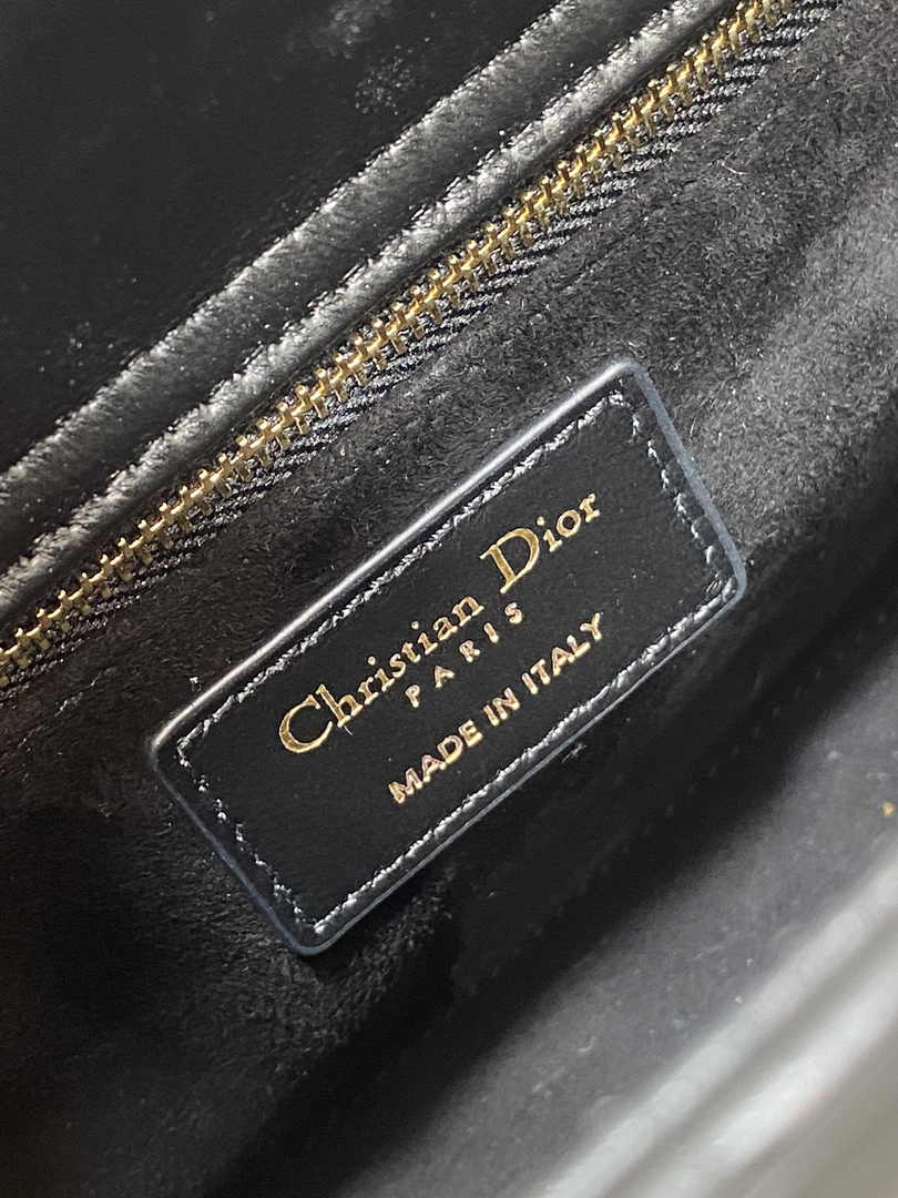 Small Lady Dior Bag Black Calfskin M0531 - Default Title - View 10
