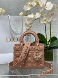 Small Lady Dior Bag Powder Pink Calfskin M0531 - Default Title - View 1