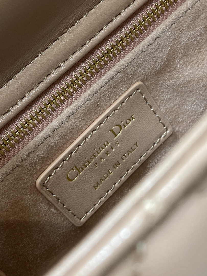 Small Lady Dior Bag Powder Pink Calfskin M0531 - Default Title - View 10
