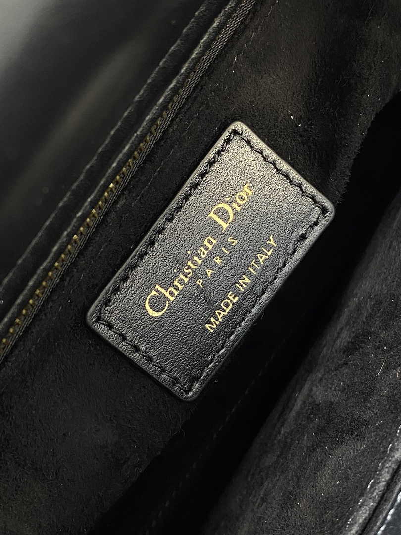 Small Lady Dior Bag Powder M0531 Black Calfskin - Default Title - View 10