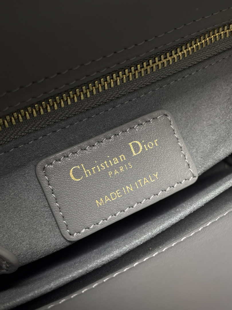 Small Lady Dior Bag M0531 Gray Cannage Lambskin - Default Title - View 7