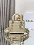 Small Lady Dior Bag M0531 Apricot Cannage Lambskin - Default Title - View 1