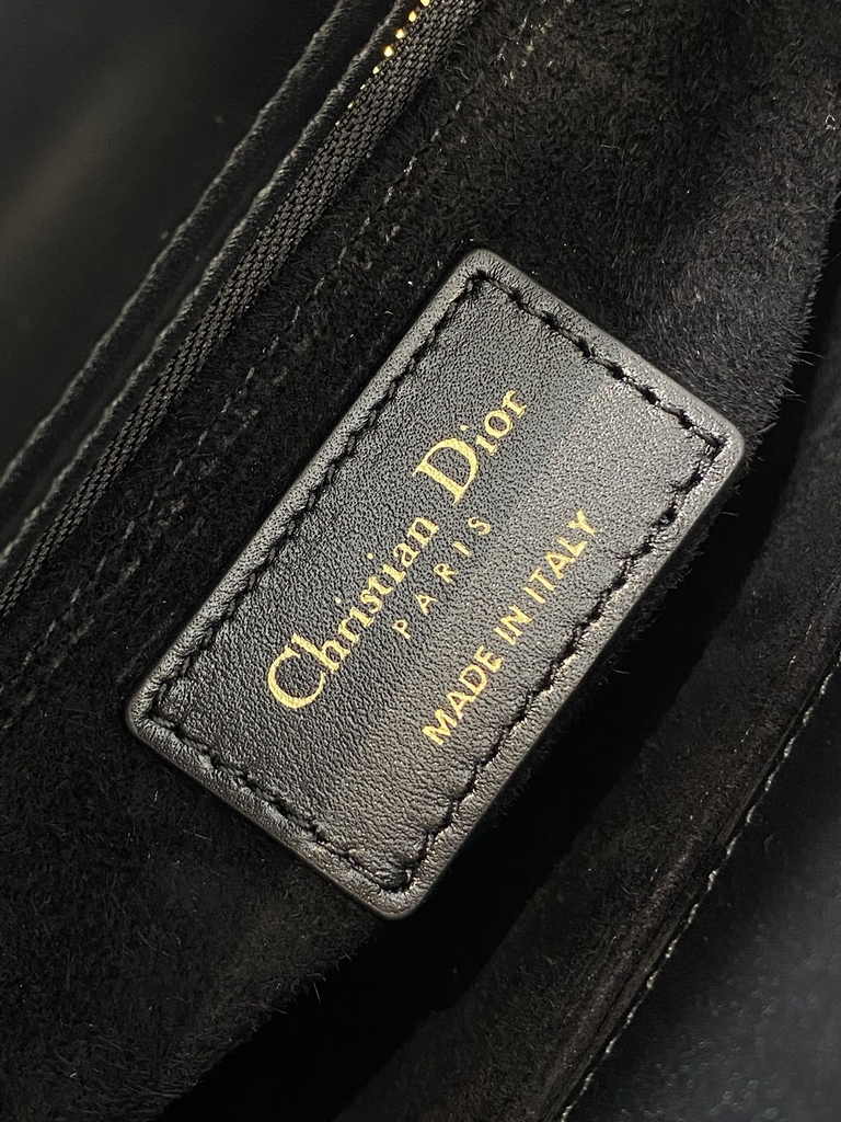 Small Lady Dior Bag M0531  Black Calfskin Sun - Default Title - View 10