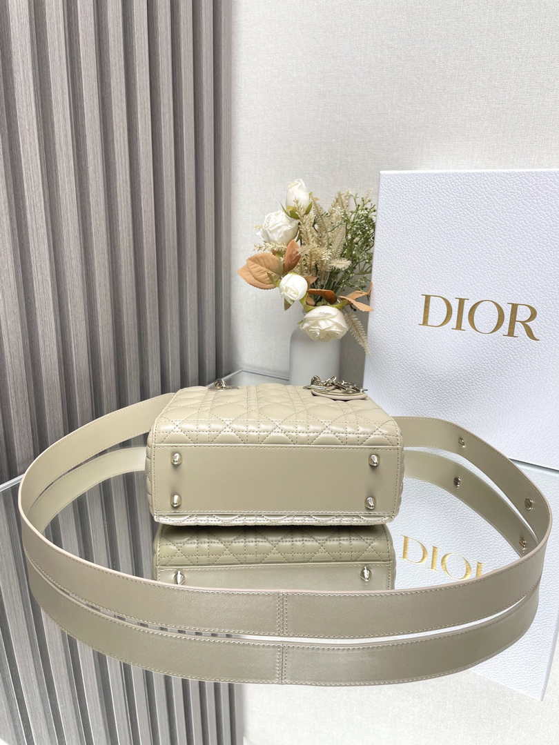 Small Lady Dior Bag M0531 Apricot Cannage Lambskin - Default Title - View 5