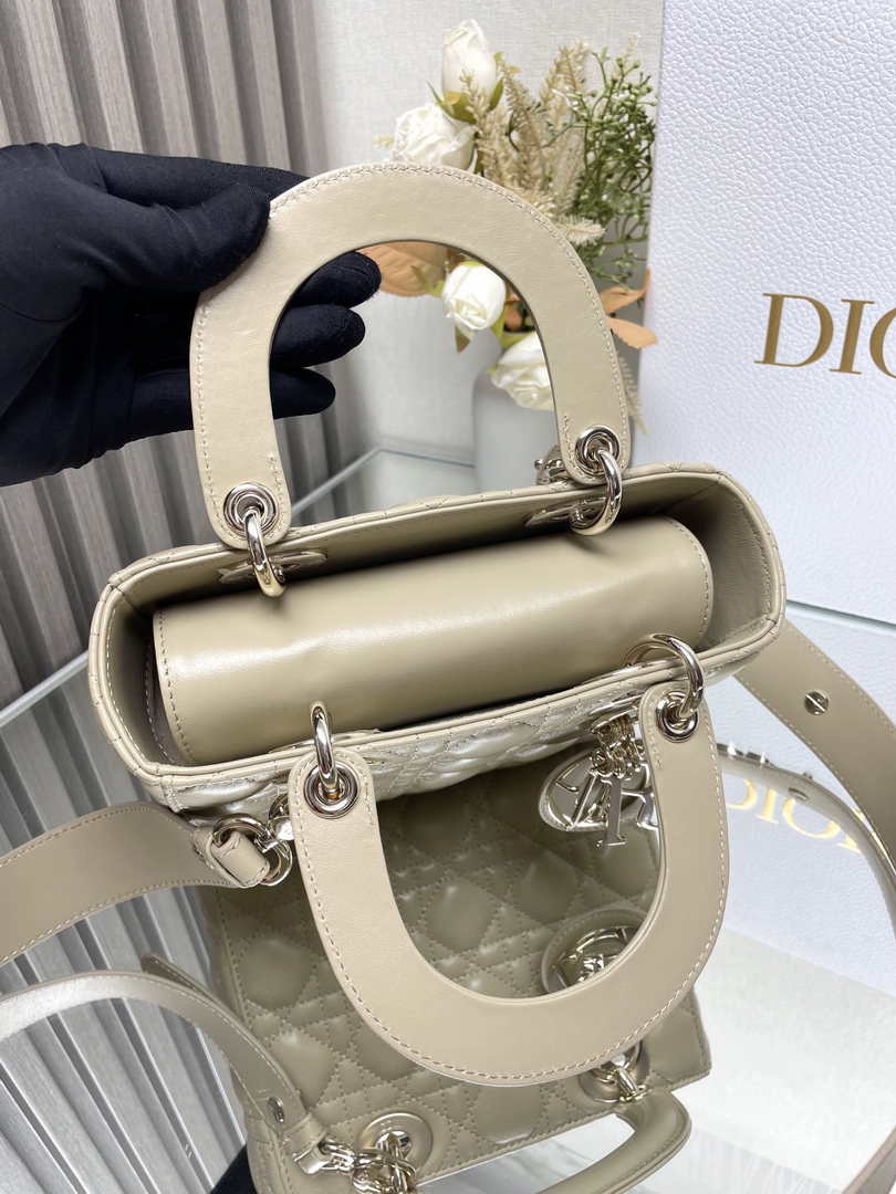 Small Lady Dior Bag M0531 Apricot Cannage Lambskin - Default Title - View 6