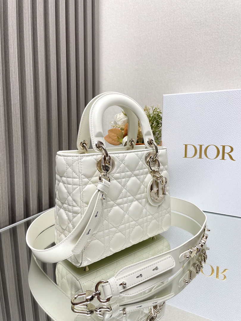 Small Lady Dior Bag M0531 Beige Cannage Lambskin - Default Title - View 3