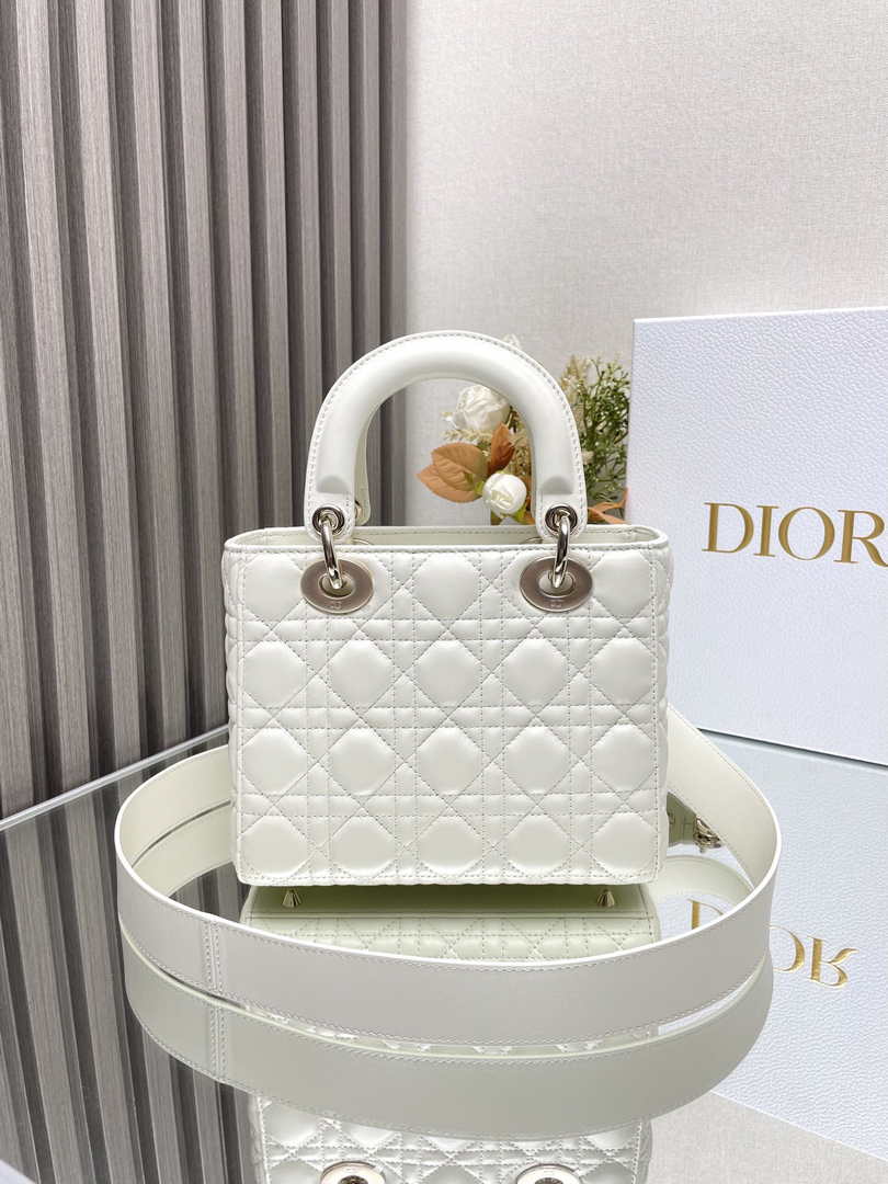Small Lady Dior Bag M0531 Beige Cannage Lambskin - Default Title - View 4