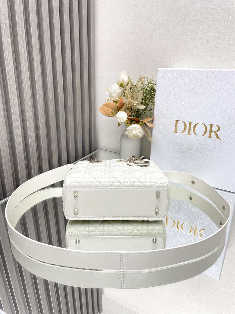 Small Lady Dior Bag M0531 Beige Cannage Lambskin - Default Title - View 5