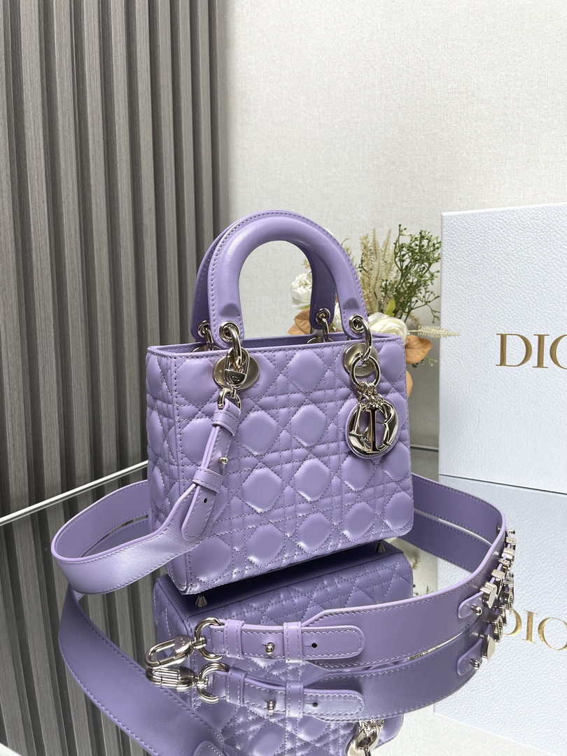 Small Lady Dior Bag M0531 Purple Cannage Lambskin - Default Title - View 2