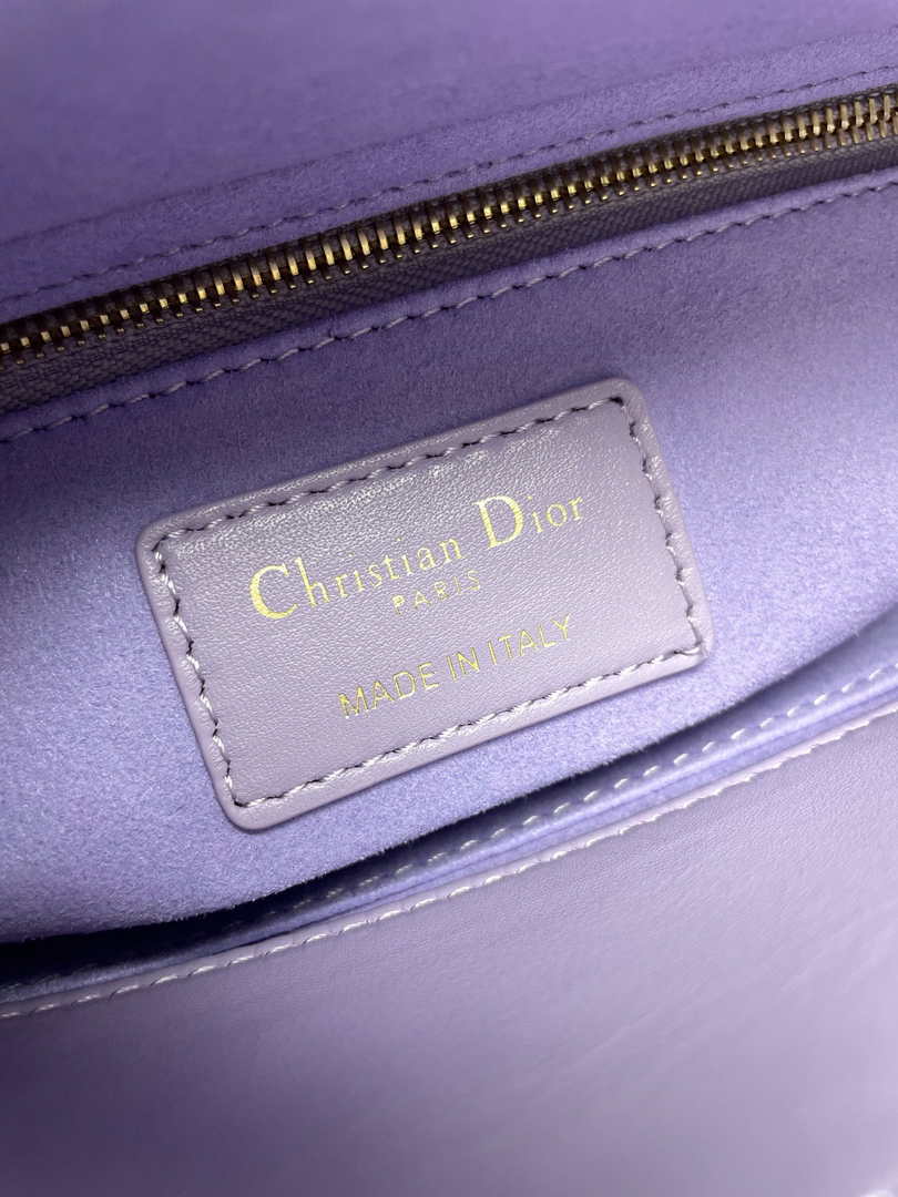 Small Lady Dior Bag M0531 Purple Cannage Lambskin - Default Title - View 7
