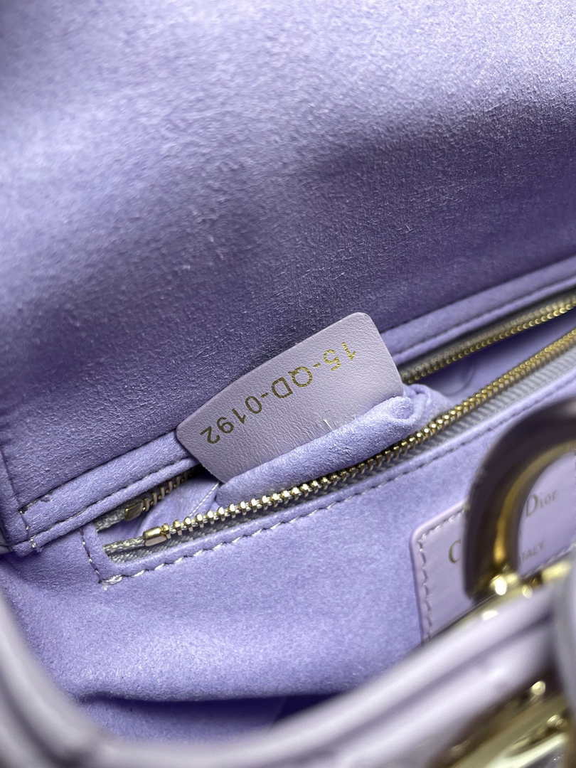 Small Lady Dior Bag M0531 Purple Cannage Lambskin - Default Title - View 8