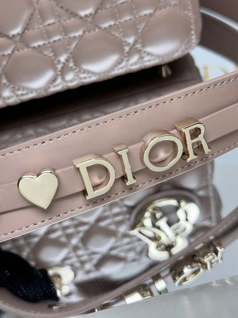 Small Lady Dior Bag M0531 Pink Cannage Lambskin - Default Title - View 2
