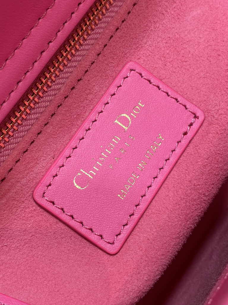 Small Lady Dior Bag M0531 Plum Calfskin Bead - Default Title - View 10