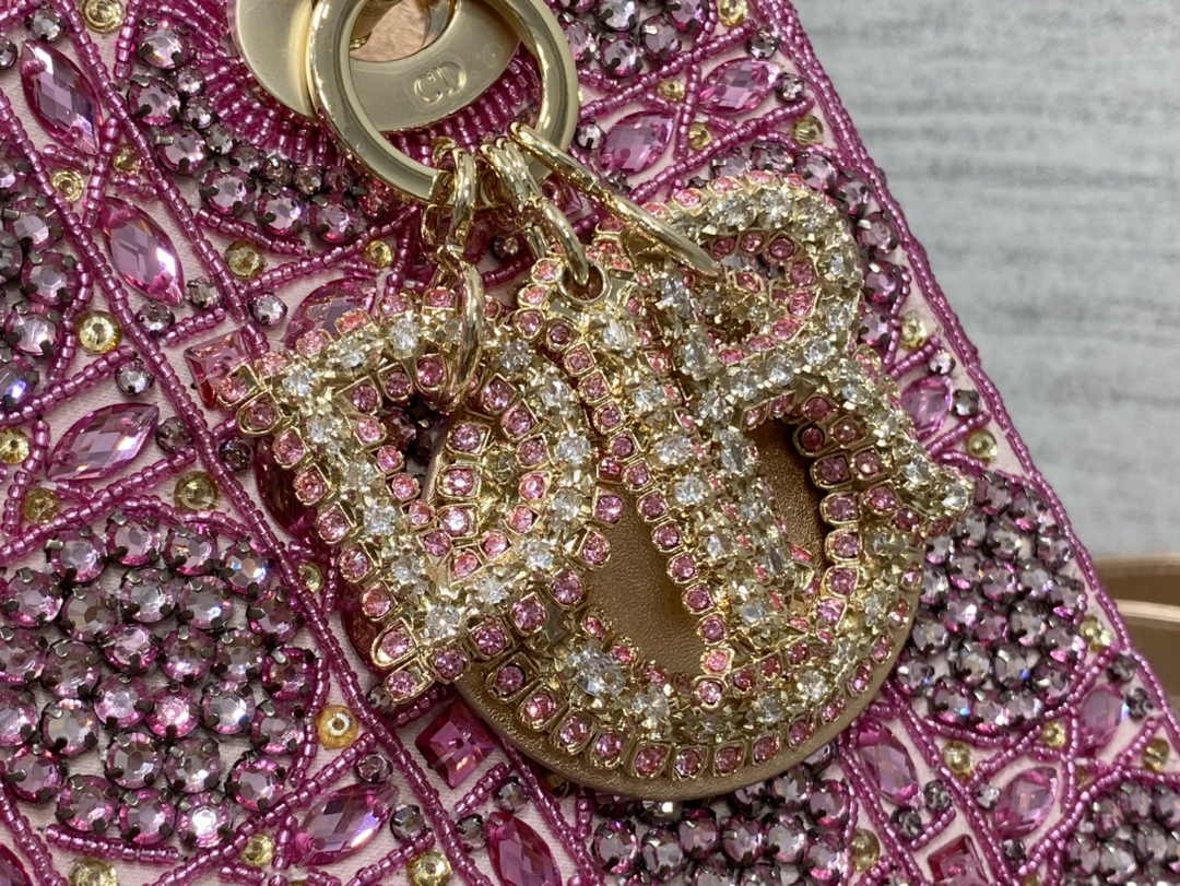 Small Lady Dior Bag M0531 Purple Calfskin - Default Title - View 7