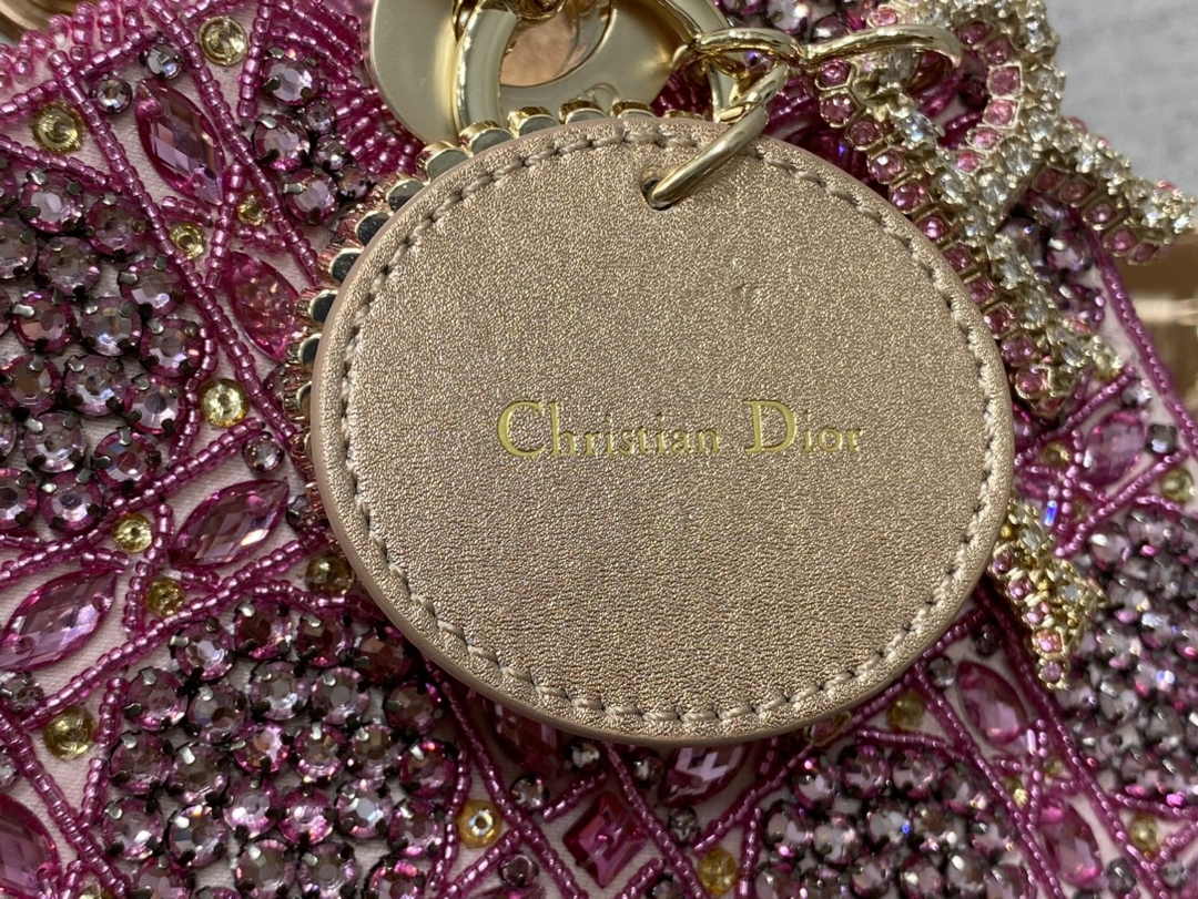 Small Lady Dior Bag M0531 Purple Calfskin - Default Title - View 8