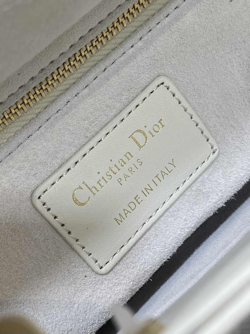 Small Lady Dior Bag M0618 White Cannage Lambskin - Default Title - View 10
