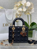 Small Lady Dior Bag M0618 Black Cannage Lambskin - Default Title - View 1
