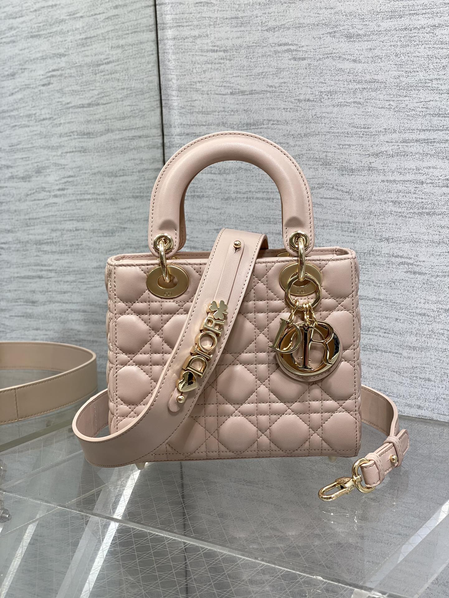 Small Lady Dior My ABCDior Bag M0538 Sand-Colored Cannage Lambskin - Default Title - View 2